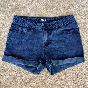 BDG Washed Black Denim Shorts